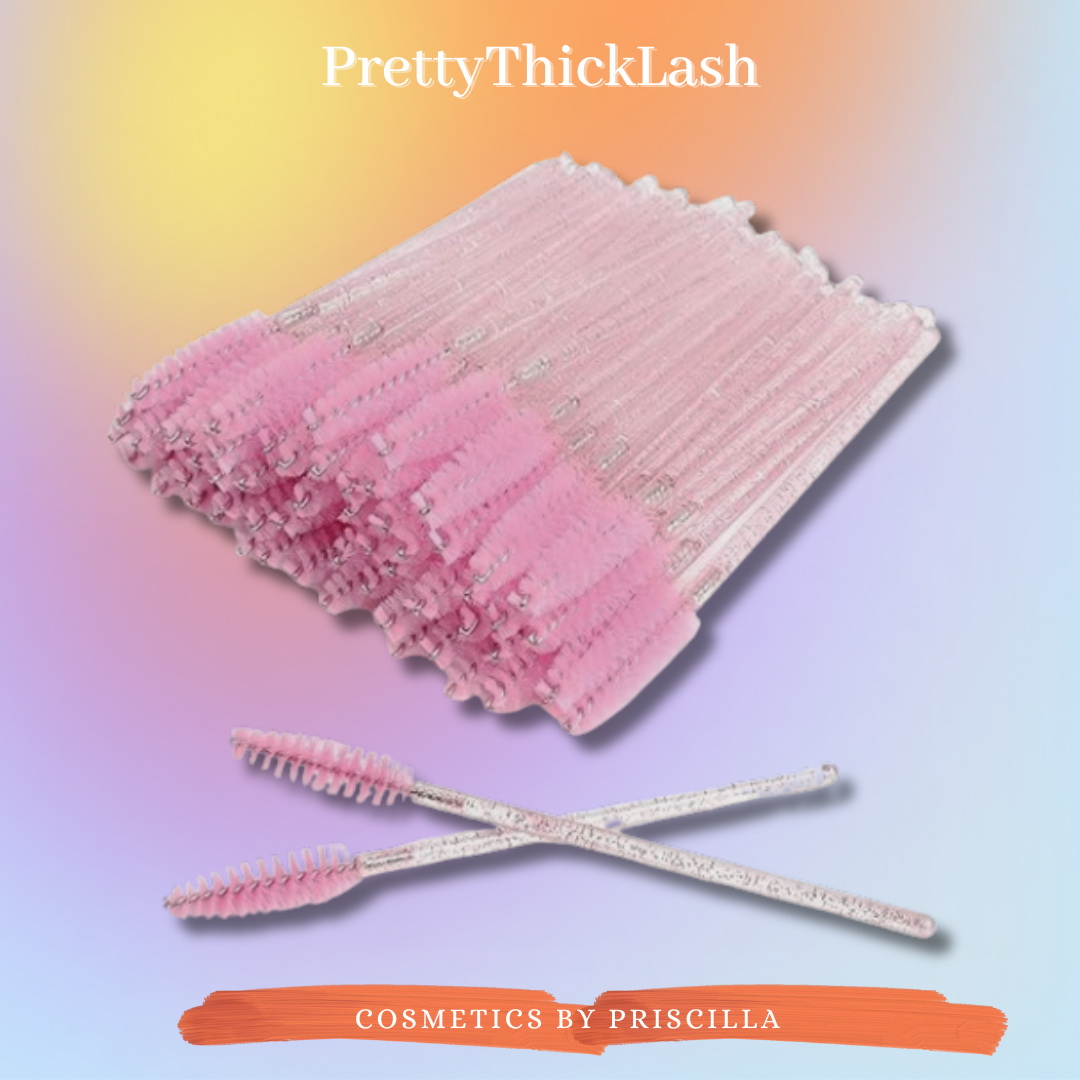 Pack of Disposable Eyelash Brushes, Eyebrow Spoolies,